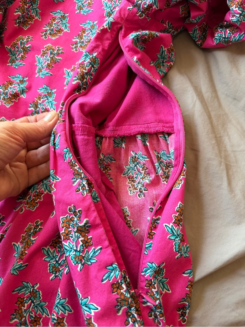 J.Crew Floral Tiered Puff-Sleeve Midi Dress Womens Sz 8 Cottagecore Granny Chic - Picture 6 of 9
